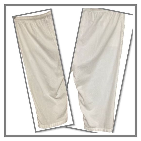 Basic Editions Size 2X White Capris - Picture 4 of 9